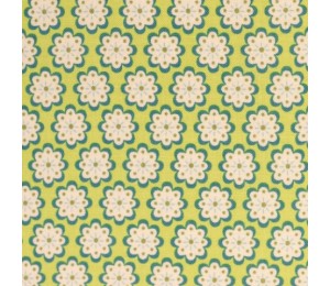 Baumwolle - Julia Blumen kiwi grün